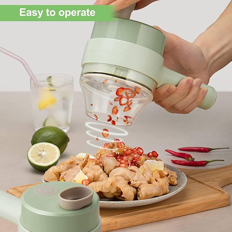 4 in 1 Portable Electric Vegetable Cutter Set